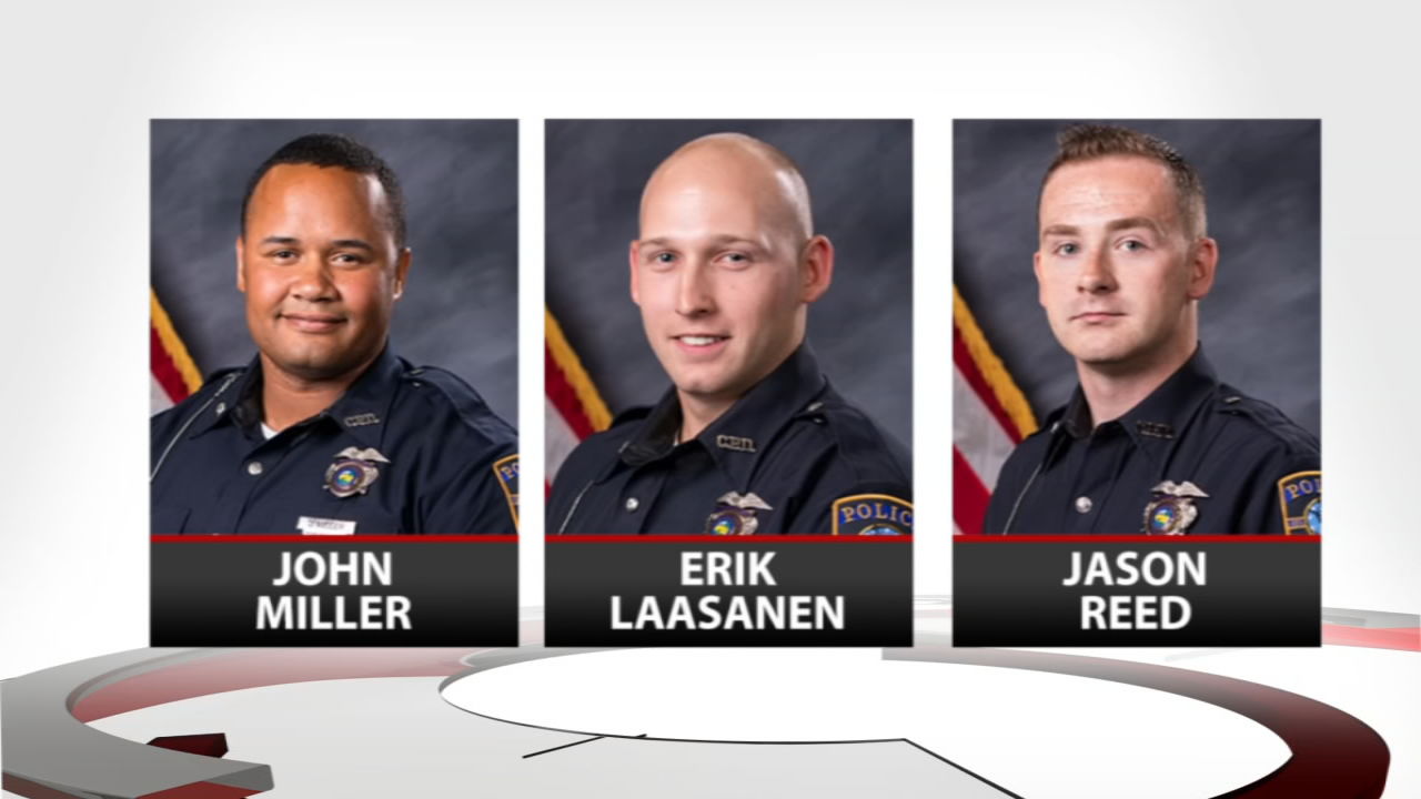 Clarksville officers Miller Laasanen and Reed